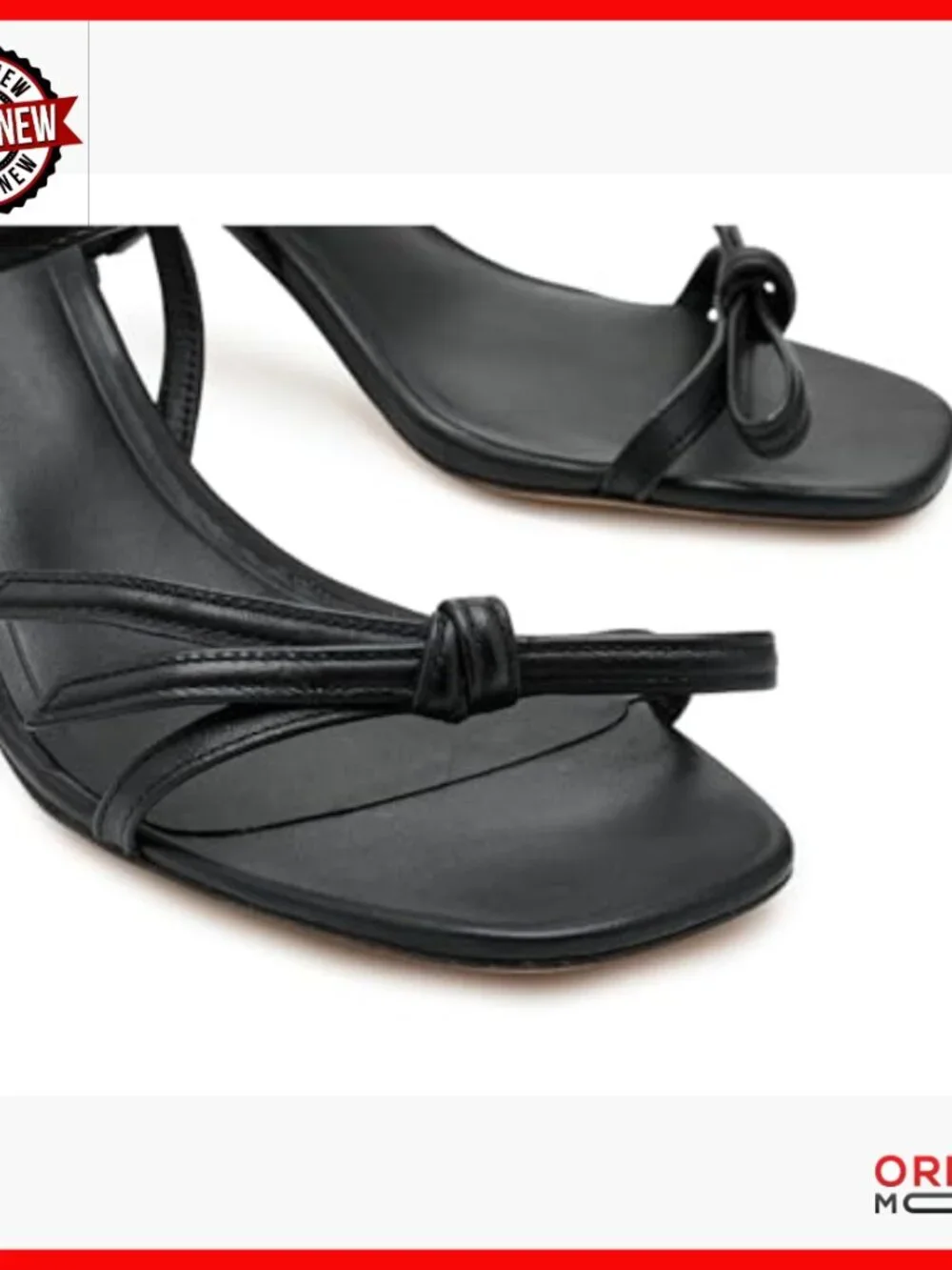 Smooth Leather Block Heel Sandals, Women's Size, Heeled